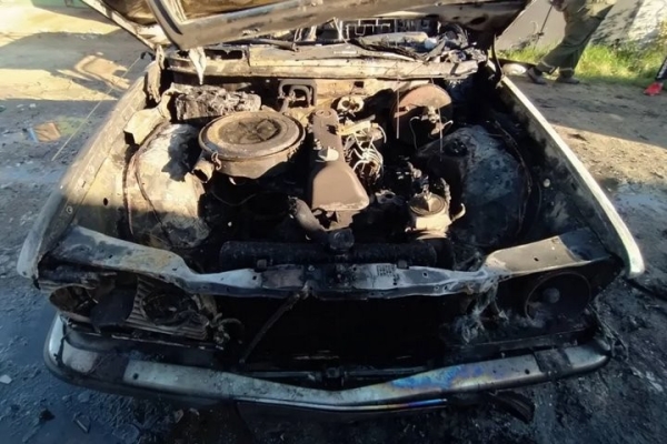 В Березе сгорел Mercedes В Березе сгорел Mercedes