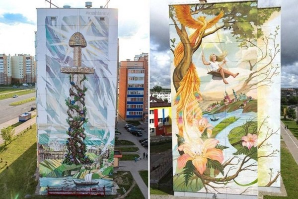В Беларуси появился новый мурал высотой в 12 этажей. В каком городе?