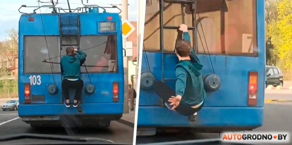 «Зацепер» прокатился на троллейбусе в Гродно