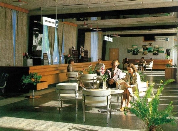 Холл гостиницы «Интурист» в Бресте, 80-е
Холл гостиницы «Интурист» в Бресте, 80-е