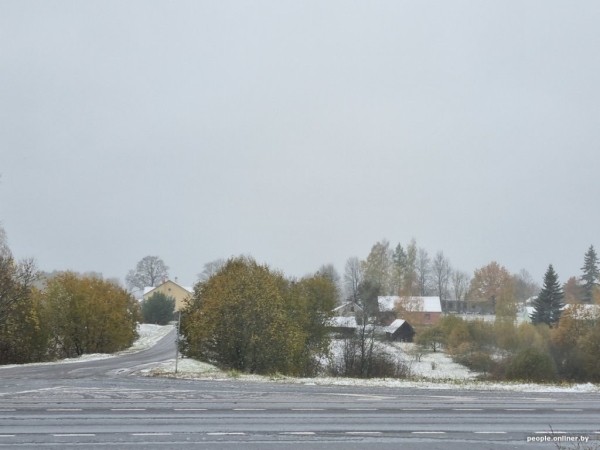 В Беларуси выпал снег