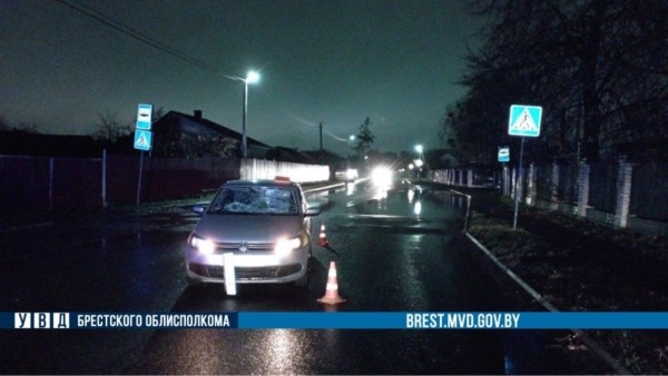 Водитель такси сбил пешехода в Барановичах