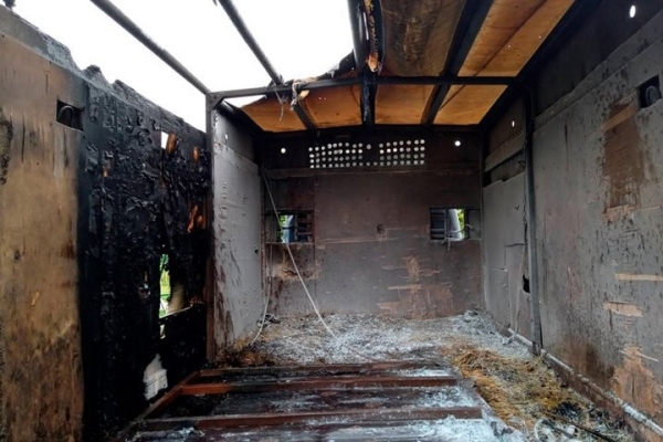 В Кобрине горел грузовик В Кобрине горел грузовик