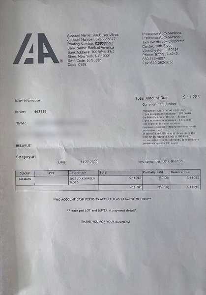 Белорус заказал авто из США и серьёзно прогадал с ремонтом