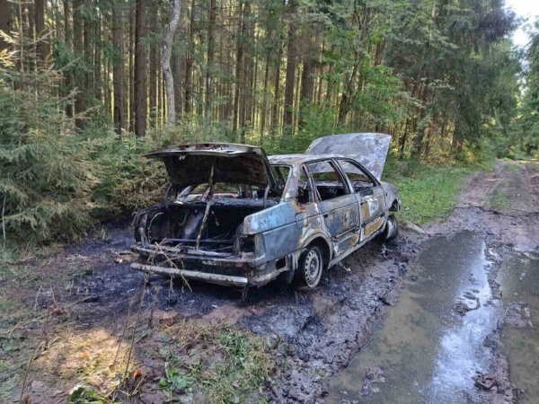Угнанный Passat нашли сгоревшим в лесу в Витебской области Угнанный Passat нашли сгоревшим в лесу в Витебской области